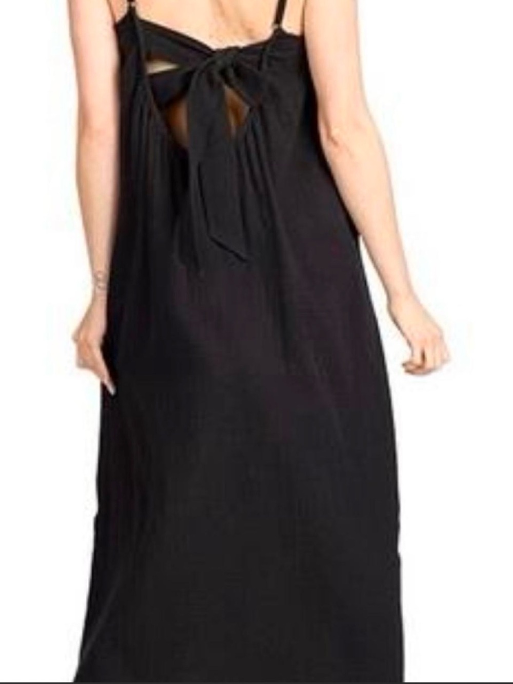 Sol Angeles Black Cotton Gauze Maxi Dress M/L NWT